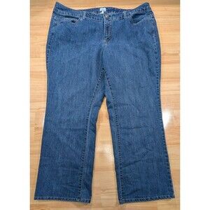 Just My Size JMS Jeans Womens 22W Dark Antique Bootcut Embroidered Flap Pocket
